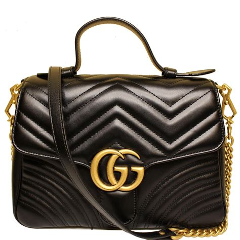 gg black purse|gucci purse marmont small.